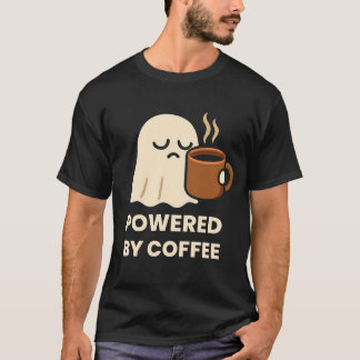 Schattigee slaperige geest met koffie t-shirt