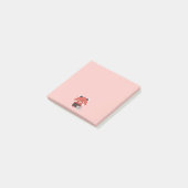 Schattigee slaperige rode panda post-it® notes (Schuin)