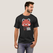 Schattigee slaperige rode panda t-shirt (Voorkant volledig)