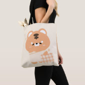 Schattigee slaperige tijger tote bag (Dichtbij)