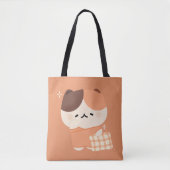 Schattigee slaperige tortie kat tote bag (Voorkant)
