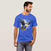 Schattigee slechtvalkvogel die wilde vogels bekijk t-shirt (Voorkant volledig)