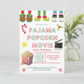 Schattigee Sleepover verjaardagsfeestje uitnodigin Kaart (Staand voorkant)