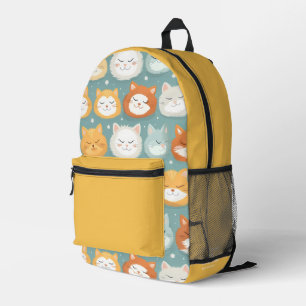Schattigee Sleepy cats aangepaste naam Bedrukte Rugzak