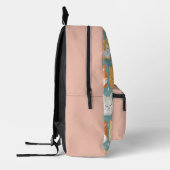 Schattigee Sleepy cats aangepaste naam Bedrukte Rugzak (Links)