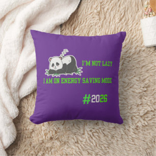 Schattigee Sleepy Panda Sierkussen – Paarse Home D
