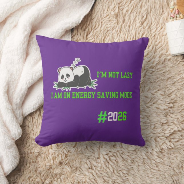 Schattigee Sleepy Panda Sierkussen – Paarse Home D (Deken)