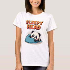 Schattigee Sleepy Panda "Sleepy Head" T-shirt voor