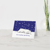 Schattigee Sleepy Polar Beer Late Christmas Holida Feestdagen Kaart (Voorkant)