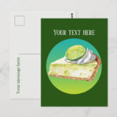 Schattigee sleutel limoen Pie bericht toevoegen Briefkaart (Voorkant / Achterkant)