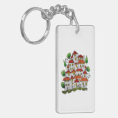 Schattigee Sleutelhanger (Doodle - handgetekend) (Voorkant Links)