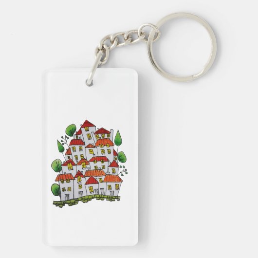 Schattigee Sleutelhanger (Doodle - handgetekend) (achterkant)