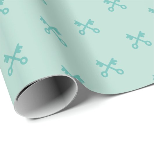 Schattigee sleutels op munt cadeaupapier (Rol Hoek)