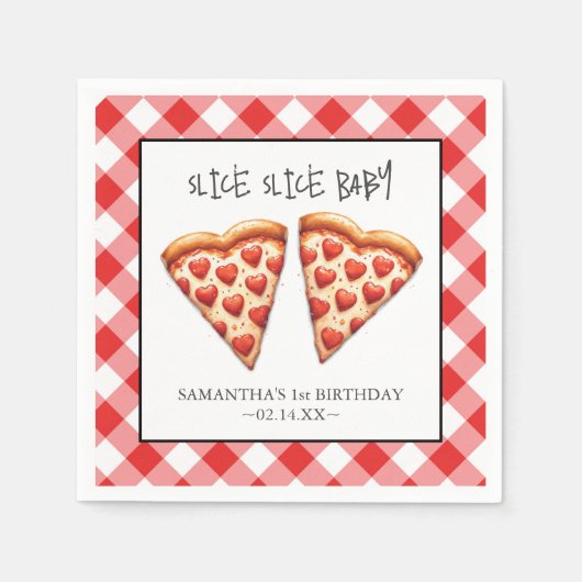 Schattigee Slice Baby Pizza Party Servetten (Voorkant)