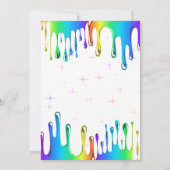 Schattigee Slime verjaardagsuitnodiging Kaart (Achterkant)