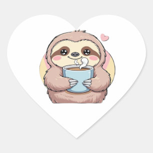 Schattigee Sloth Coffee Lover Shirt - Funny Fueled Hart Sticker