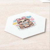 Schattigee Sloth Coffee Lover Shirt � Funny Fueled Kartonnen Onderzetters (Schuin)