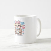 Schattigee Sloth Coffee Lover Shirt - Funny Fueled Koffiemok (Voorkant rechts)