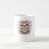 Schattigee Sloth Coffee Lover Shirt - Funny Fueled Koffiemok (Center)