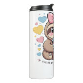 Schattigee Sloth Coffee Lover Shirt - Funny Fueled Thermosbeker (Gedraaid links)