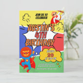 Schattigee Sloth Superhero Verjaardagsfeest Kaart (Staand voorkant)