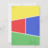 Schattigee Sloth Superhero Verjaardagsfeest Kaart (Achterkant)