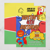 Schattigee Sloth Superhero Verjaardagsfeest Kaart (Voorkant / Achterkant)