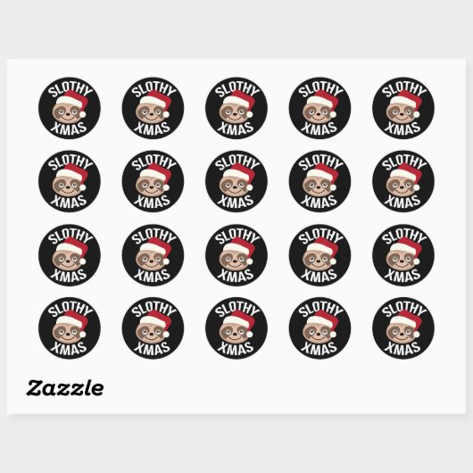 Schattigee Slothy Xmas Kerst stickers (Vel)