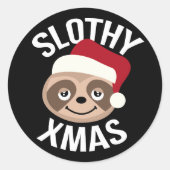 Schattigee Slothy Xmas Kerst stickers (Voorkant)