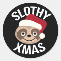 Schattigee Slothy Xmas Kerst stickers