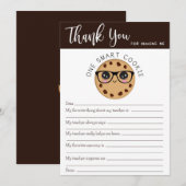 Schattigee Smart Cookie Teacher Bedankt Letter Kaa (Voorkant / Achterkant)