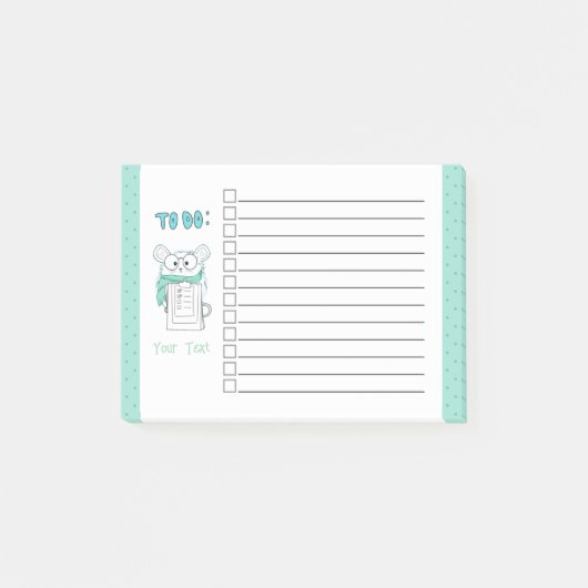 Schattigee Smart Hamster Blue To-Do Notes (Voorkant)