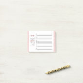 Schattigee Smart Hamster roze to-do noten Post-it® Notes (Op bureau)