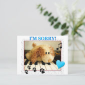 Schattigee smerige hond Het spijt me Briefkaart (Staand voorkant)