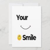 Schattigee Smile Face Invitation met positieve boo Kaart (Voorkant)