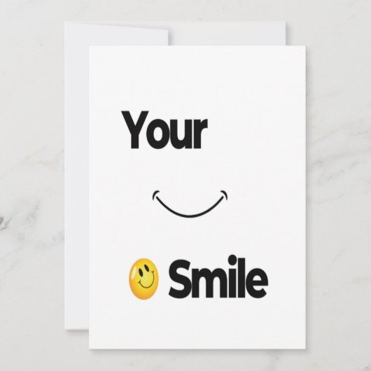 Schattigee Smile Face Invitation met positieve boo Kaart (Voorkant)
