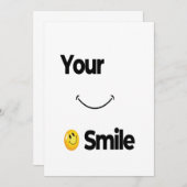 Schattigee Smile Face Invitation met positieve boo Kaart (Voorkant / Achterkant)