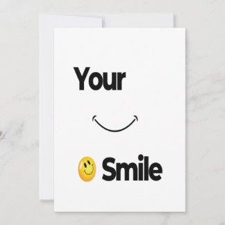 Schattigee Smile Face Invitation met positieve boo Kaart
