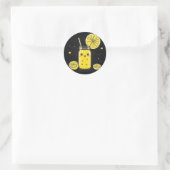 Schattigee Smile Lemonade Ronde Sticker (Tas)