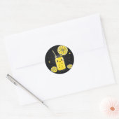 Schattigee Smile Lemonade Ronde Sticker (Envelop)