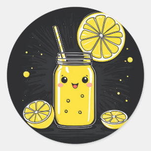 Schattigee Smile Lemonade Ronde Sticker