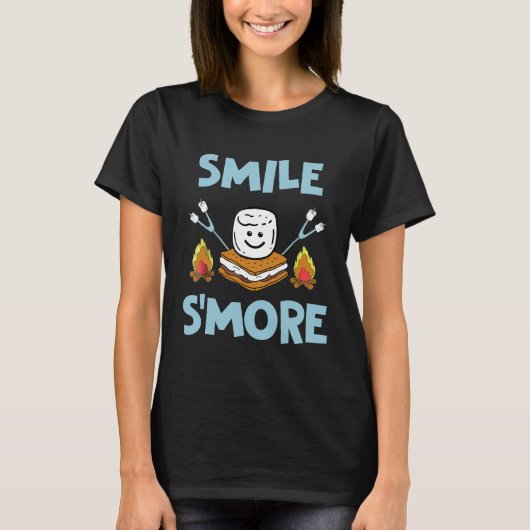 Schattigee Smile Smore T Camping Smore T-shirt (Voorkant)