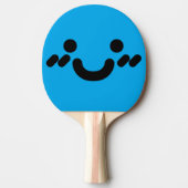 Schattigee Smiley Face Blue Ping Pong Paddle Tafeltennisbatje (Voorkant)