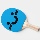 Schattigee Smiley Face Blue Ping Pong Paddle Tafeltennisbatje (Zijkant)