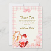 Schattigee Smore Milk Cookie Gingham Winter Baby s Bedankkaart (Voorkant)