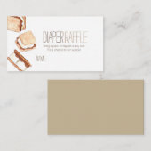 Schattigee smores camping baby shower luier verlot informatiekaartje (Voorkant / Achterkant)