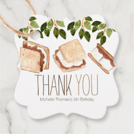 Schattigee smores camping kind verjaardagsgunst ta bedankjes labels