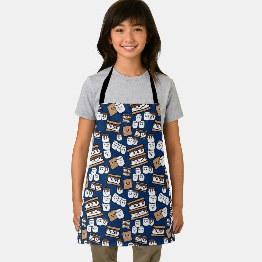 Schattigee Smores Marshmallow Illustratie Schort (Insitu)