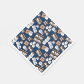 Schattigee Smores Marshmallow Illustratie Servet (Hoek)