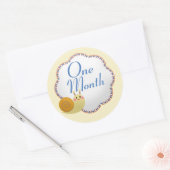 Schattigee Snail Baby Maandelijkse mijlpaal Ronde Sticker (Envelop)